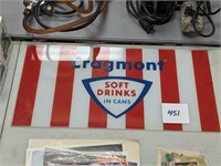 Cragmont Soft Drinks Plexiglass Sign - 11.5 x 23.5