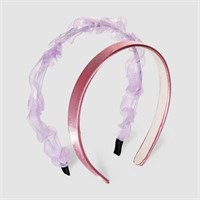 Satin Headband Set 2pc - a New Day™ Assorted Pink