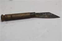 A Rare Austrian Primitive Wood Handle Pocket Knife