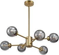 WINGBO 6-Light Modern Chandelier, Sputnik Pedant