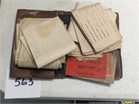 Vintage Military Tickets and Letters