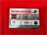 5 Winchester Super X 12 Ga. 3" 1 Oz. Deer Slugs