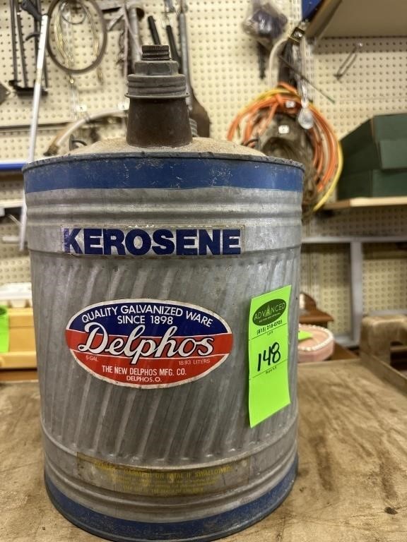 5 Gal Delphos Galvanized Kerosene Can