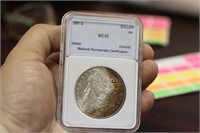An NNC Graded 1881-S Morgan Silver Dollar
