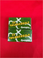 2 Boxes of 50 Remington .22 LR Thunderbolt