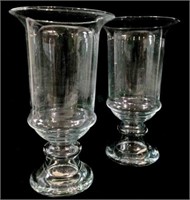 (2) Clear Glass Centerpiece Vases