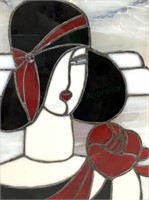 Stained Glass Woman Portrait