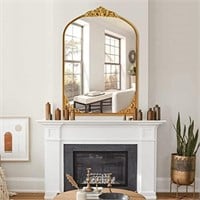 NeuType Arched Full Length Mirror Vintage Carved