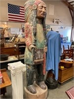 7 foot wooden Indian
