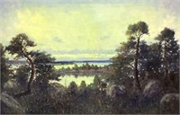 Hammon Oil On Canvas, Lake Landscape