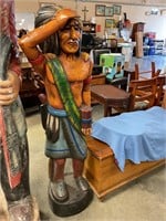 5 foot wooden Indian