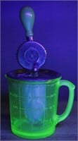 Depression Vaseline Uranium Glass Measuring Cup
