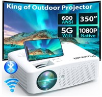 4K Projector w/Screen & Remote