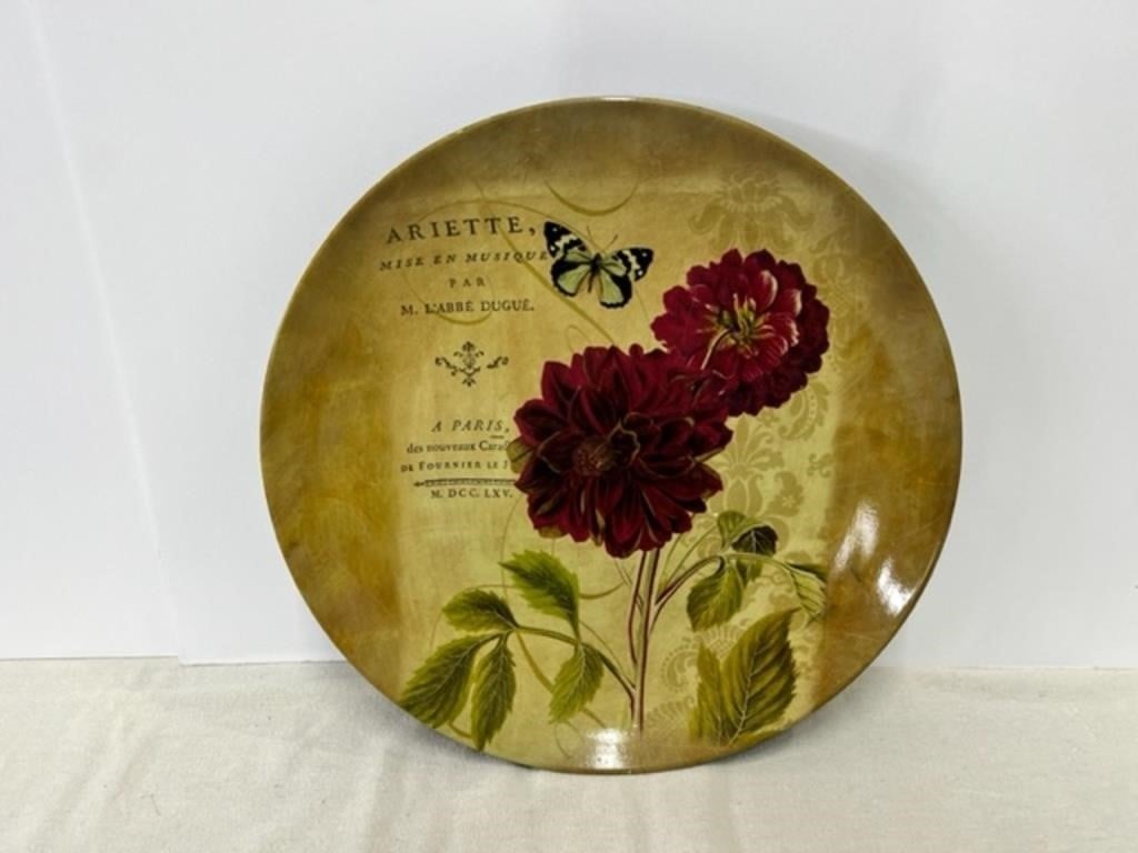 Decorative Plate with Flowers