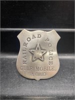 Railroad Police Badge Gulf, Mobile, Ohio