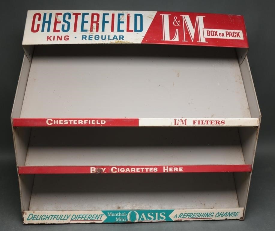 Vintage Chesterfield L&M Metal Display Case