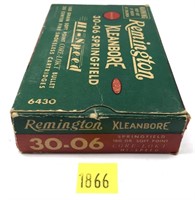 Vintage box of .30-06 180-grain SP Remington