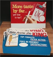 Vintage Chesterfield & L&M Cigarette AD Signs (10)