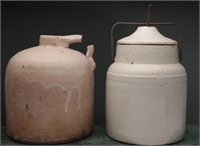 Antique Weir Stoneware Canning Crock + (2)