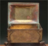 Rare Victorian Brass Stamp Box