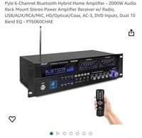 Pyle 6-Channel Bluetooth Hybrid Home Amplifier