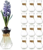 Small Glass Vases for Centerpieces - Hewory 12pcs