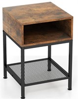 Retail$90 23in Brown End Table