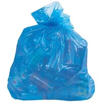 38" x 58" Blue Recycling Can Liners x 5