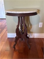 Marble top antique wooden table