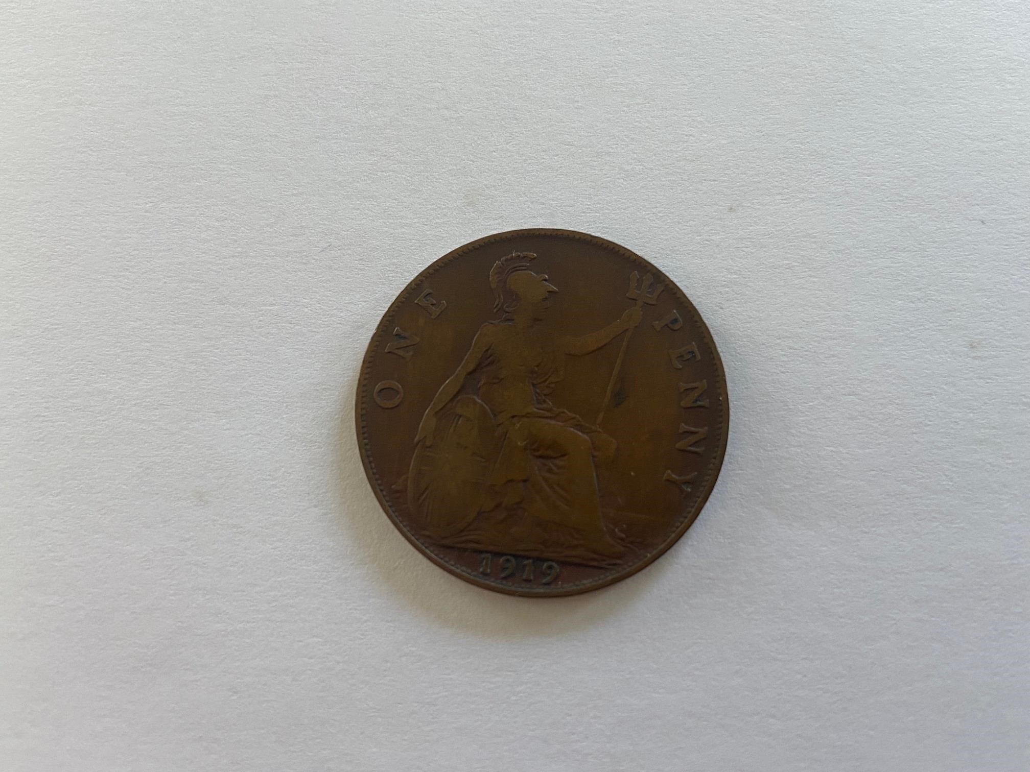 1919 United Kingdom 1 Penny Coin
