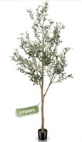 LYERSE 6ft Artificial Olive Tree Tall Fake Potted