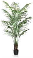 CROSOFMI Artificial Areca Palm Plant 5.5 Feet