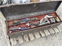 Tool Box w/ Misc Automotive Hand Tools