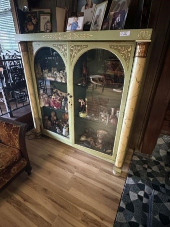 Paint Decorated Antique Cabinet