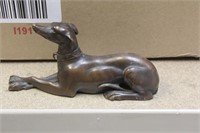 Signed Antique Bronze Dog