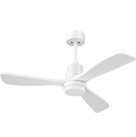 Obabala 52'' White Ceiling Fan with Lights Modern