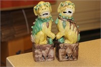 Pair of Ceramic Foo Lions