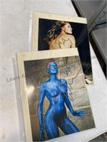 2 autographed 8 x 10 pictures of Rebecca Romijn