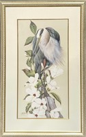 Framed S&N Art Lamay Great Blue Heron Print