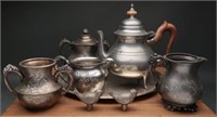 Vtg Williamsburg Stieff Teapot & Tea Set (8)