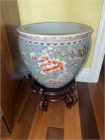 Vintage Chinese Hand Painted Planter
