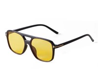 Oversized Tom Ford Style Yellow Lens Sunglasses