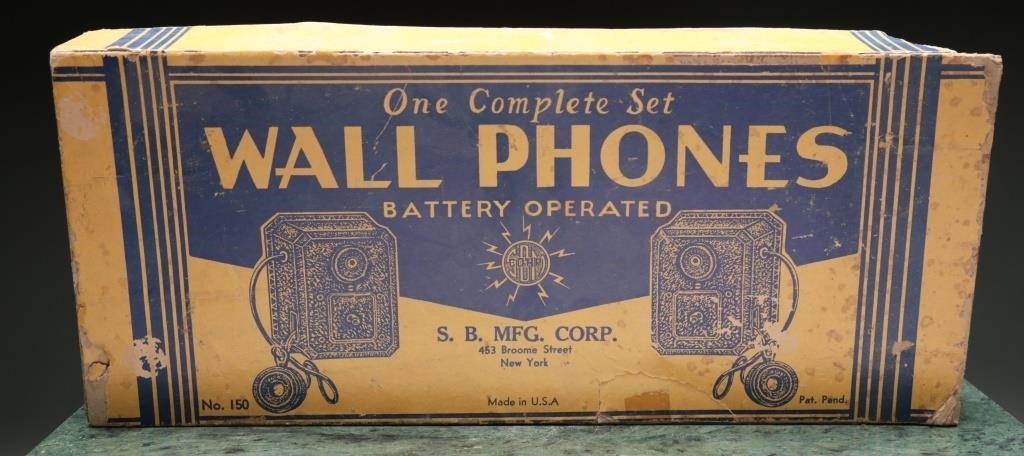 Vintage S.B. Mfg. Wall Phones, Complete Set