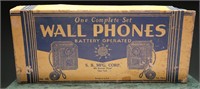 Vintage S.B. Mfg. Wall Phones, Complete Set