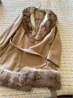 Fur trim women’s jacket
