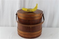 Primitive Wood Firkin Bucket