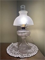 Glass converted oil lamp