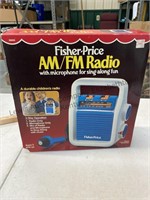 Vintage Fisher-Price AM/FM radio with microphone