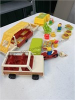 vintage Fisher-Price little people camping set