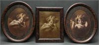 Vintage "Cupid Asleep" & "Cupid Awake" Prints (3)